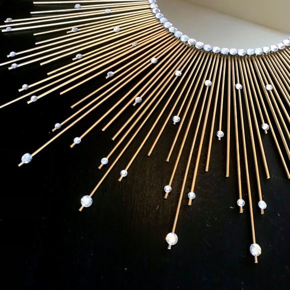 35" Glamorous Large Gold Sunburst Mirror Decorative Wall Mirror Home Decor - Picture 6 of 11